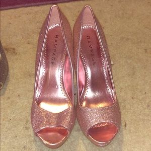 Rampage sparky pink heels worn once